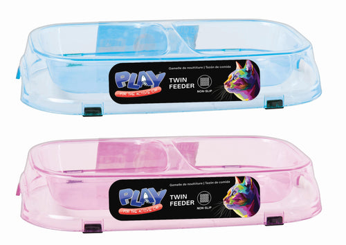 CAT TWIN BOWL NON -SLIP 3ASST