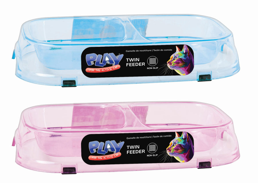 CAT TWIN BOWL NON -SLIP 3ASST