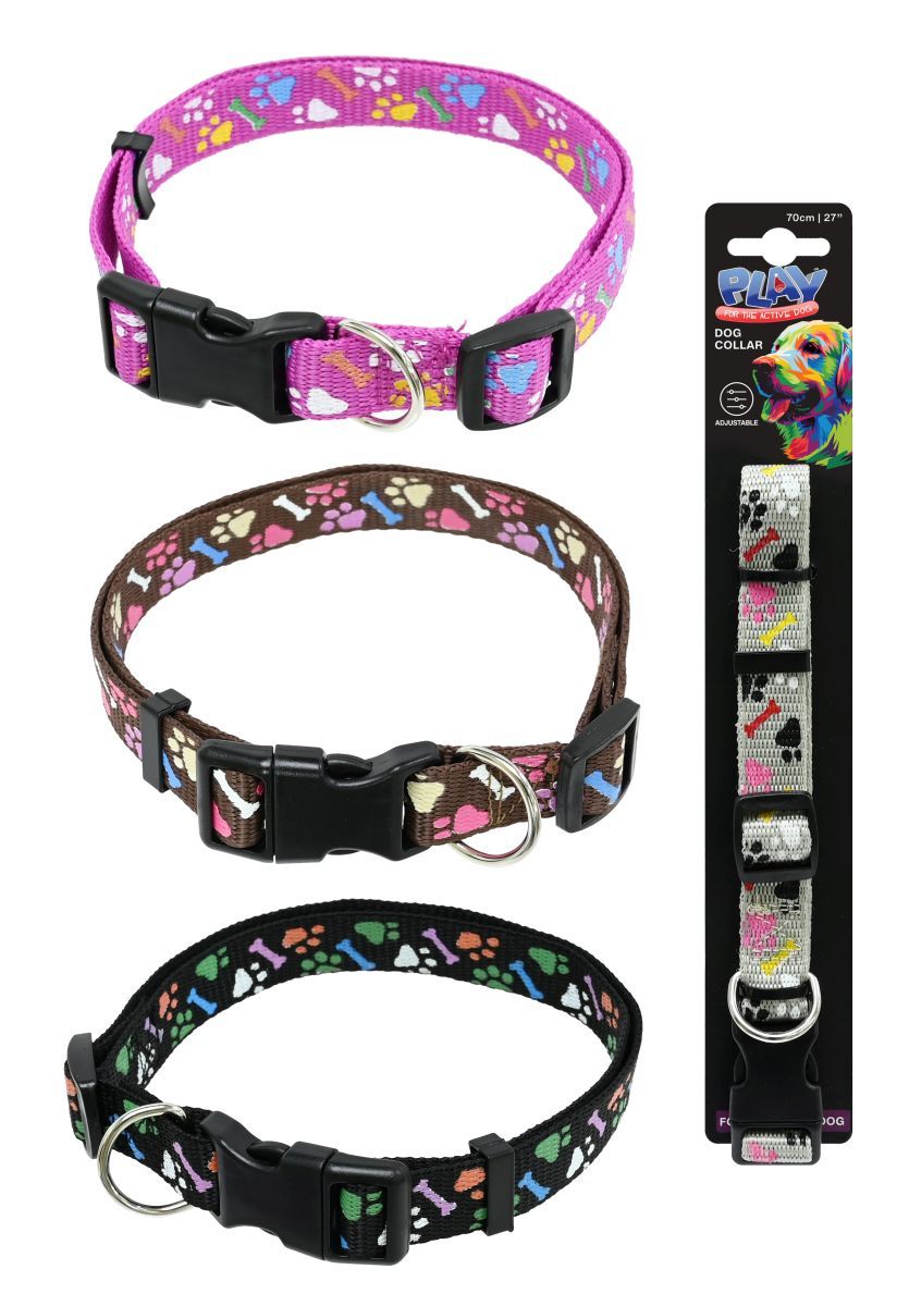 DOG COLLER  PRINTED MED 20MM