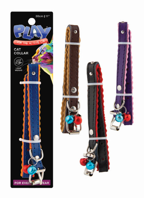 CAT COLLAR W/BELLS 36cm 4ASST