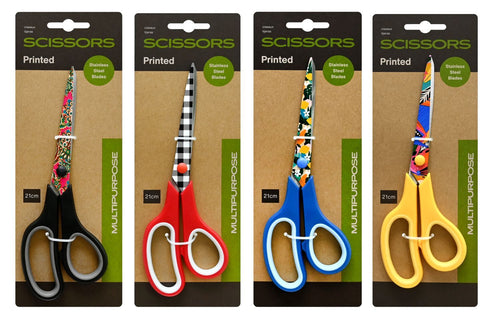 PRINT SCISSORS 21CM 2TONE HDL