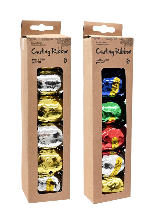 RIBBON CURLING FOIL 10m 6PK