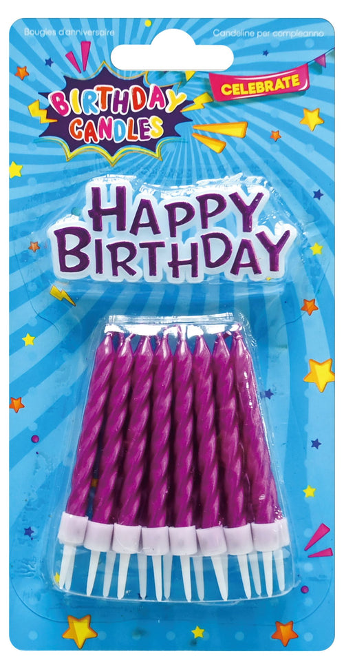 CANDLES +  B/DAY PLQ PINK 17PC